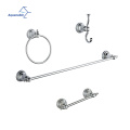 Aquacubic Low Price 304 Stainless Steel Black Bathroom Accessories Set And Hotel Luxury Bathroom Accessories